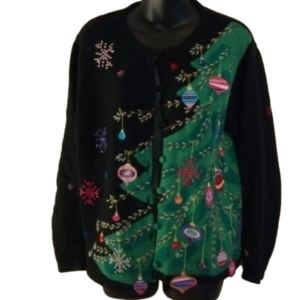 Christmas Sweater, original retro Karen Scott. Nice and thick, highly decorated.